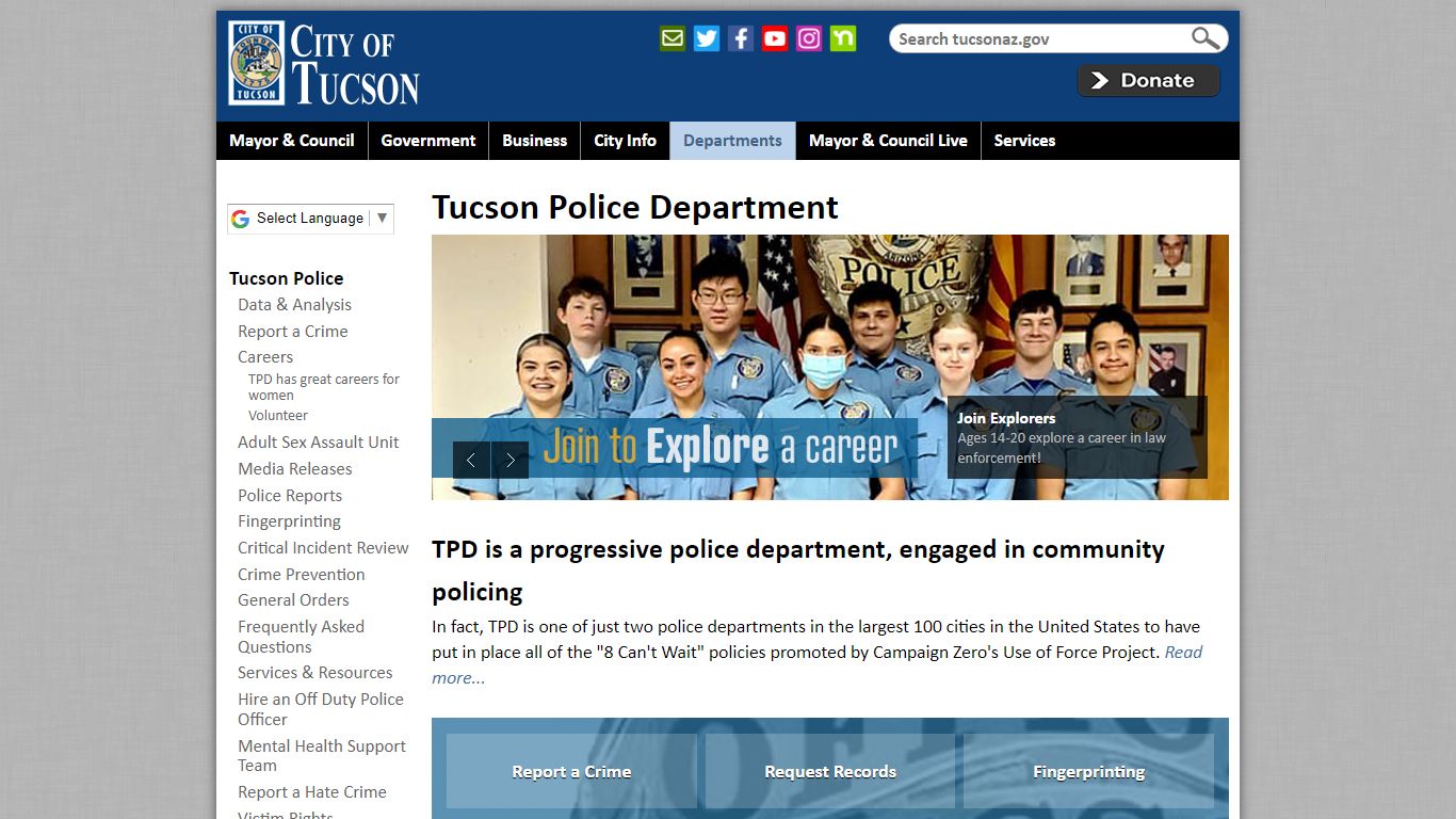 Tucson Police Department | Official website of the City of Tucson